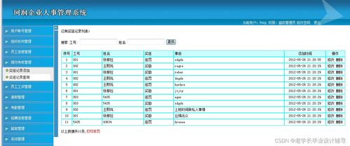 JavaWeb基于JSP的珂潤企業人事管理系統開發 課程設計、大作業與畢業設計源碼實踐